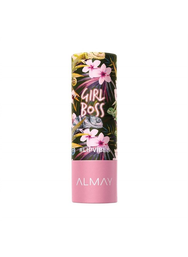 Lip Vibes Lipstick with Vitamin E Oil & Shea Butter, Matte Finish, Hypoallergenic, Girl Boss, 0.14 Oz
