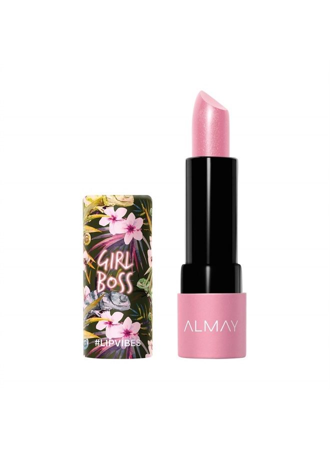 Lip Vibes Lipstick with Vitamin E Oil & Shea Butter, Matte Finish, Hypoallergenic, Girl Boss, 0.14 Oz