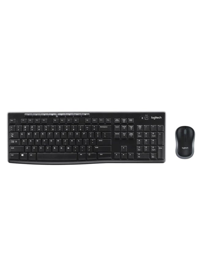 MK270 Wireless Desktop Keyboard And Mouse-US English language Black