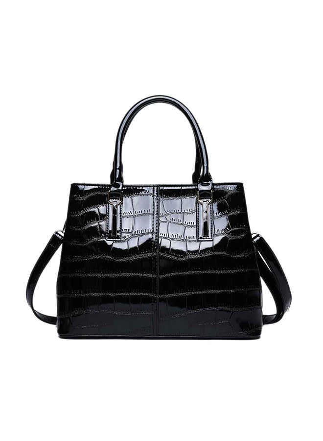 Solid Elegant Vintage Satchel Black