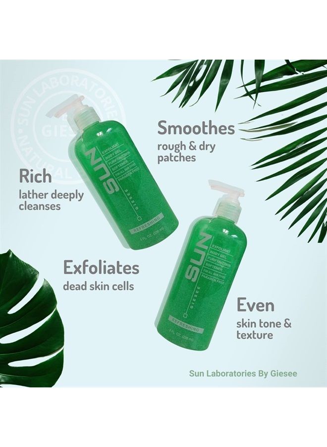 Sun Labs Self-Tanning Lotion, Exfoliator, and Extender for a Golden Glow - Very Dark - 3-Pack 8 oz. Bottles