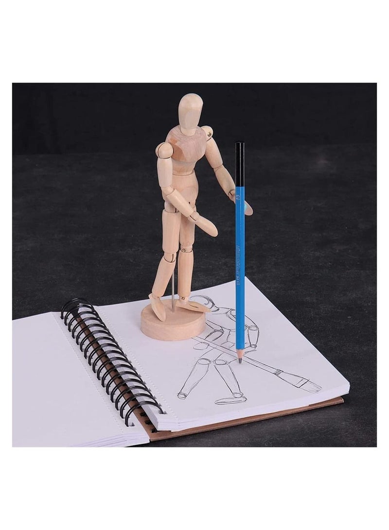 Wood 8 Male Artist Drawing Manikin Articulated Mannequin with Base and Flexible Body Draw Painting Model Mannequin Jointed Doll Perfect for Drawing The Human Figure or Home Desktop Decoration