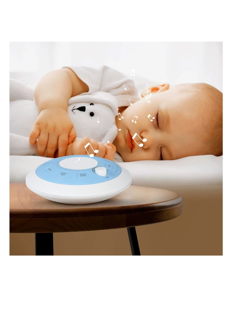 White Noise Machine, Portable Sound Machine, with 8 Soothing Nature Sounds Therapy Portable Sleep Sound Machine, Powerful Battery Endurance 4-7 Days, for Baby, Kids and Adults