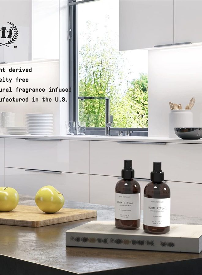 Muse Bath Apothecary Room Ritual - Aromatic and Relaxing Room Mist, 8 oz, Infused with Natural Essential Oils - Aloe + Eucalyptus + Lavender