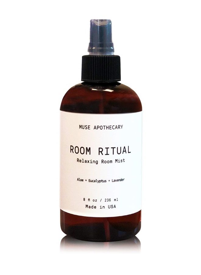 Muse Bath Apothecary Room Ritual - Aromatic and Relaxing Room Mist, 8 oz, Infused with Natural Essential Oils - Aloe + Eucalyptus + Lavender