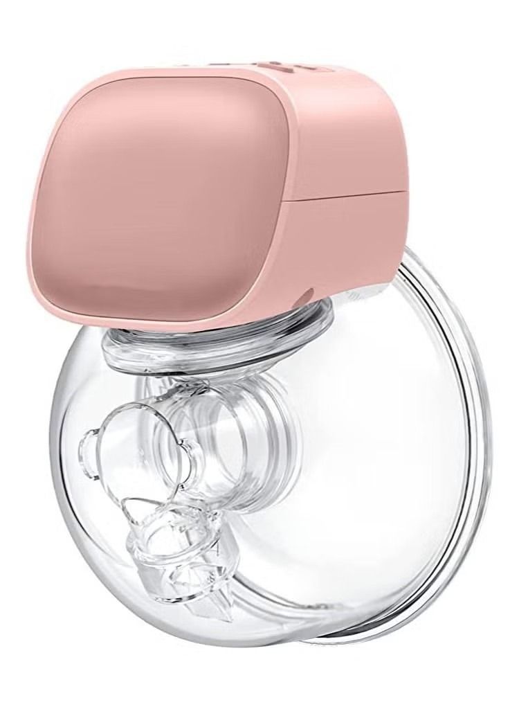 Wearable Breast Pump - Hands-Free Breast Pump with 2 Mode & 5 Levels, Portable Electric Wearable Breast Pump, Painless Breastfeeding Breastpump Can Be Worn in-Bra, 24mm Pink