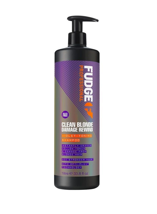 Shampoo by Fudge Clean Blonde Damage Rewind Violet-Toning Shampoo 1000ml