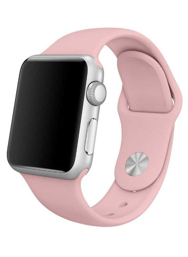 Silicone Wrist Band For Apple Watch Light Pink