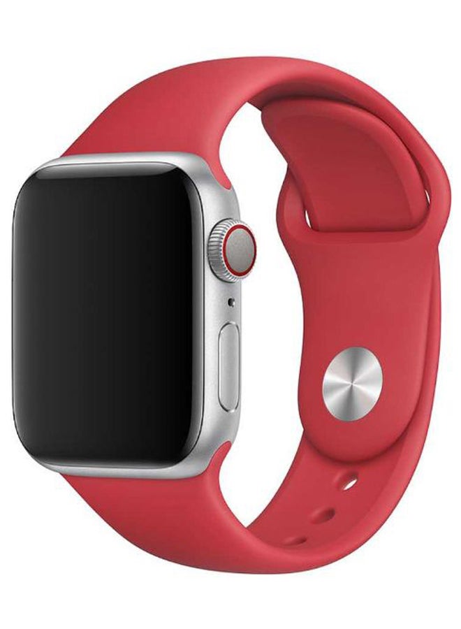 Silicone Wrist Band For Apple Watch 42-44mm Red