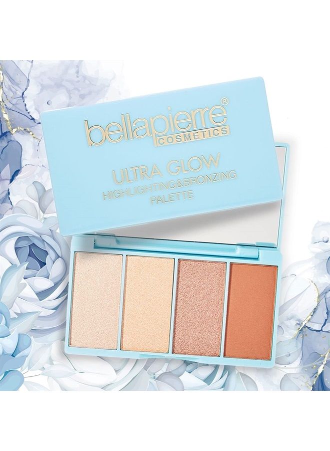 Ultra Glow Makeup Palette | 4 Illuminating Shades to Suit Different Skin Tones | Non-Toxic and Paraben Free | Vegan and Cruelty Free | Cruelty Free
