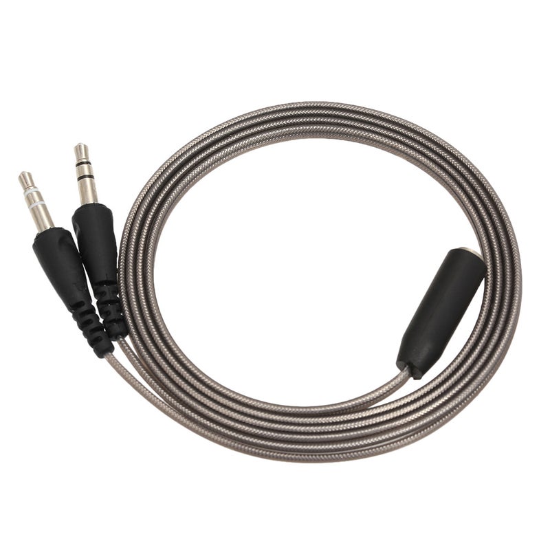 3.5mm 1 Female To 2 Male Converter Audio Y Splitter Cable V5244_P Black