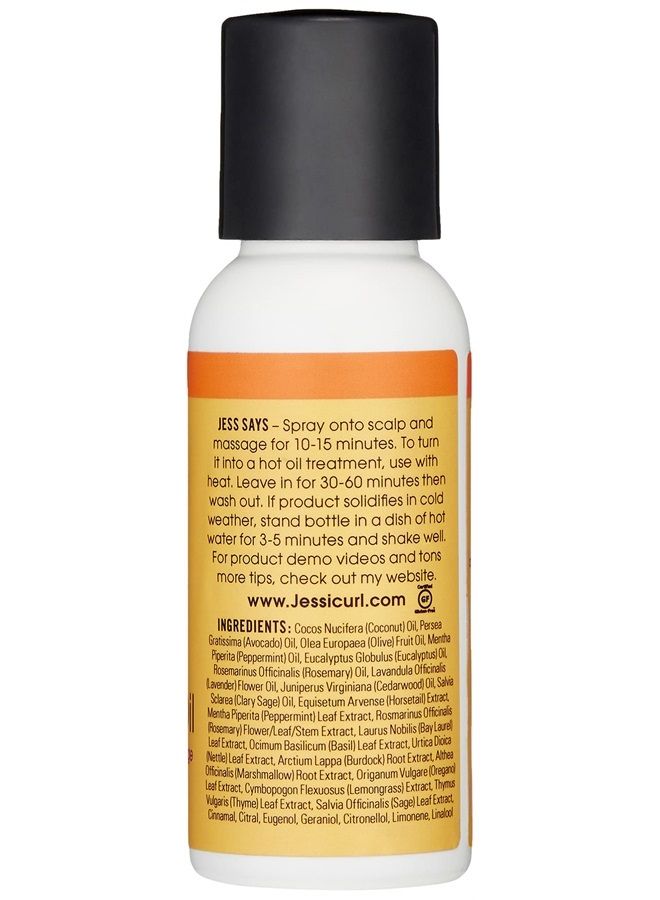 , Scalp Message Oil, Hair Oil and Scalp Treatment with Rosemary Oil, for Curly Hair, No Fragrance Added, 2 fl oz.
