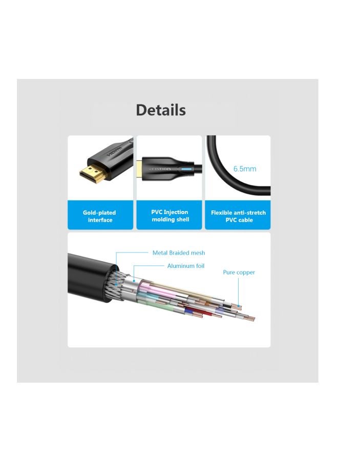 HDMI 2.1 Cable Black