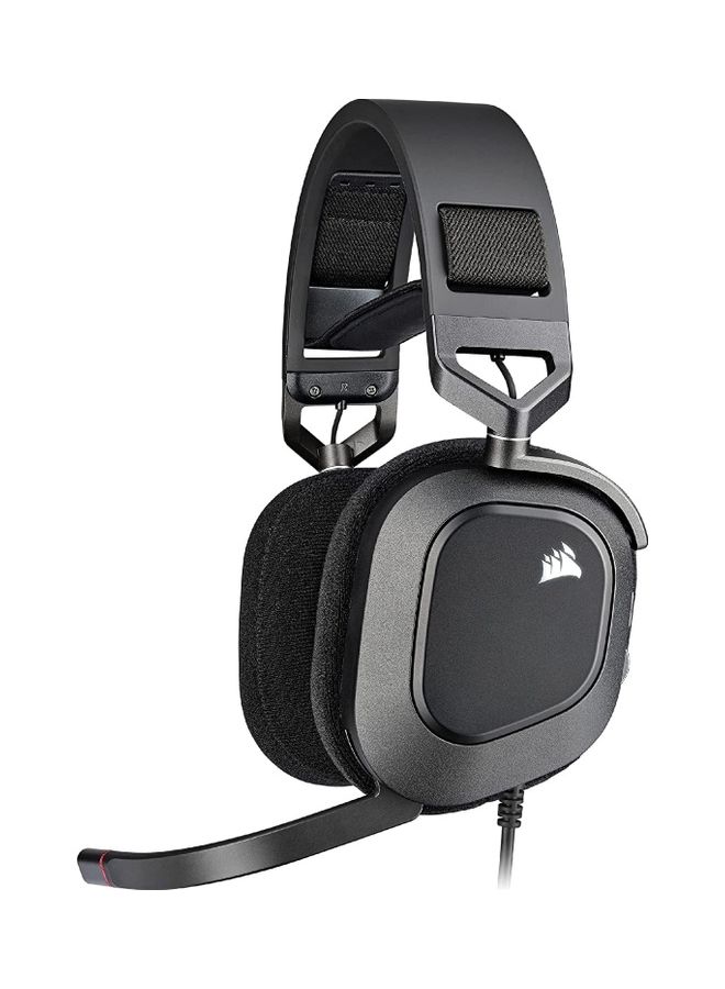 Corsair HS80 RGB Wired USB Premium Gaming On Ear Headphones-Black