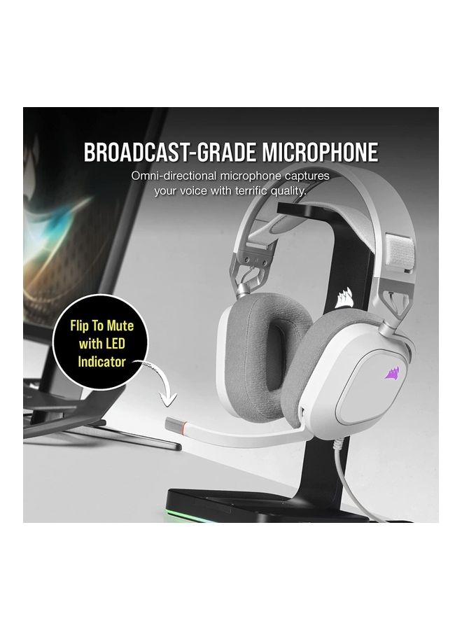 Corsair HS80 RGB USB Premium Gaming Headset-White