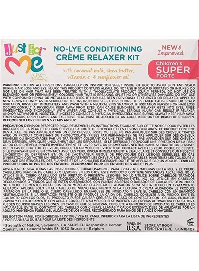 Just for Me No-Lye Conditioning Creme Relaxer Kit-Children's Super (1 APPLICATION)