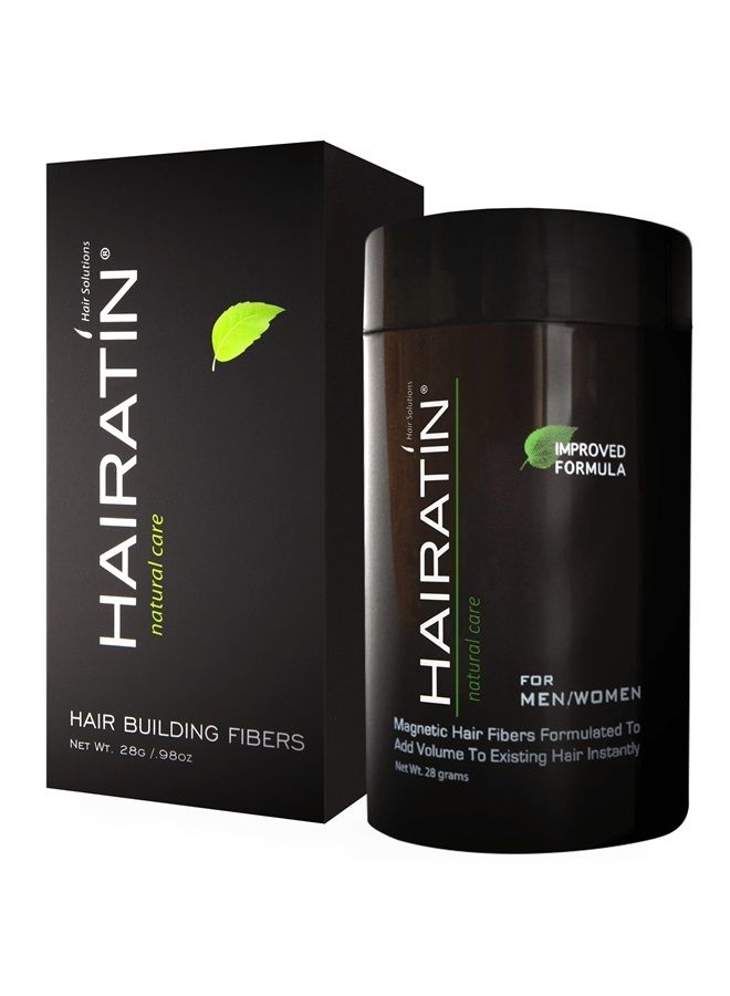 HAIRATIN Building Fibers for Thinning Hair, Black, 28G - Achieve Fuller, Natural Looking Results, Instantly Conceals Hair Loss in 10 Seconds, Thickener & Bald Spot Cover Up for Men & Women