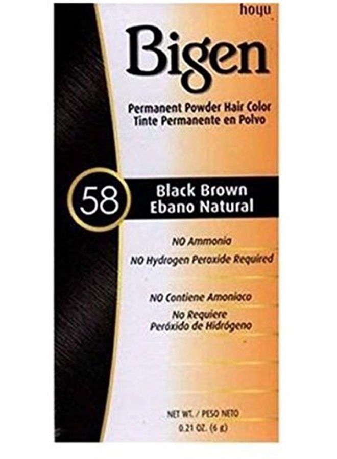 #57 Dark Brown Bigen Permanent Powder (12 Pack)