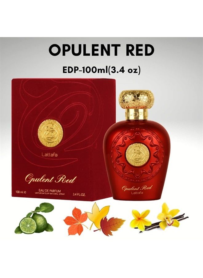 Opulent Red for Unisex Eau de Parfum Spray, 3.4 Ounce (137662)