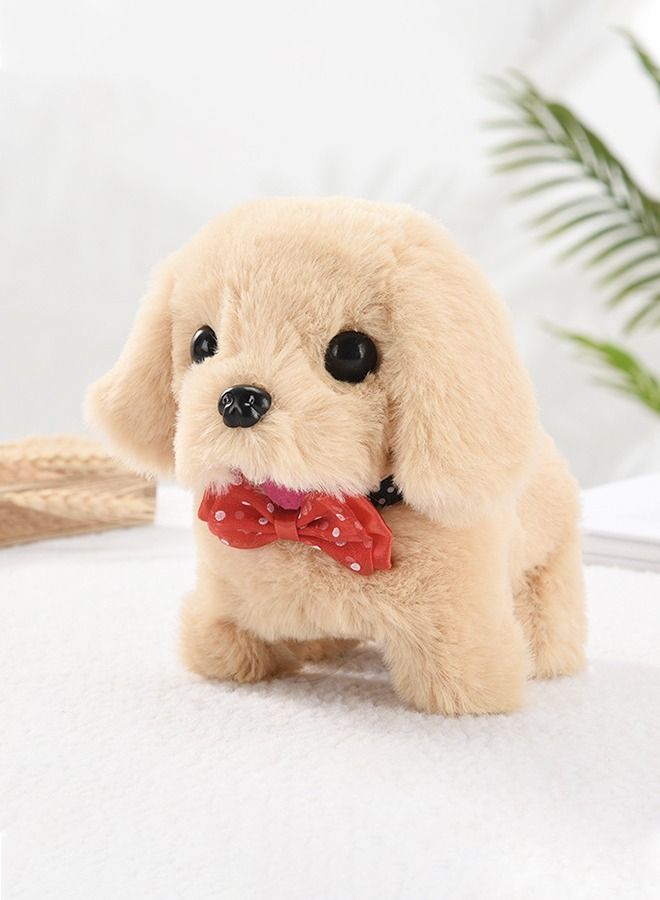 Walking Toy Dog,Walking, Barking,Tail Wagging, Kids Girls Plush Electronic Interactive Dog, Realistic Puppy Dog Toy for Kids,Plush Dog Animal Pet Toy