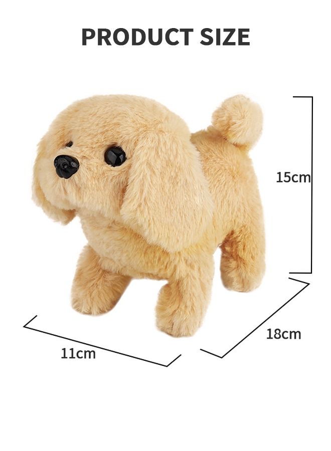 Walking Toy Dog,Walking, Barking,Tail Wagging, Kids Girls Plush Electronic Interactive Dog, Realistic Puppy Dog Toy for Kids,Plush Dog Animal Pet Toy