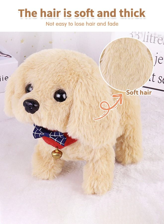 Walking Toy Dog,Walking, Barking,Tail Wagging, Kids Girls Plush Electronic Interactive Dog, Realistic Puppy Dog Toy for Kids,Plush Dog Animal Pet Toy