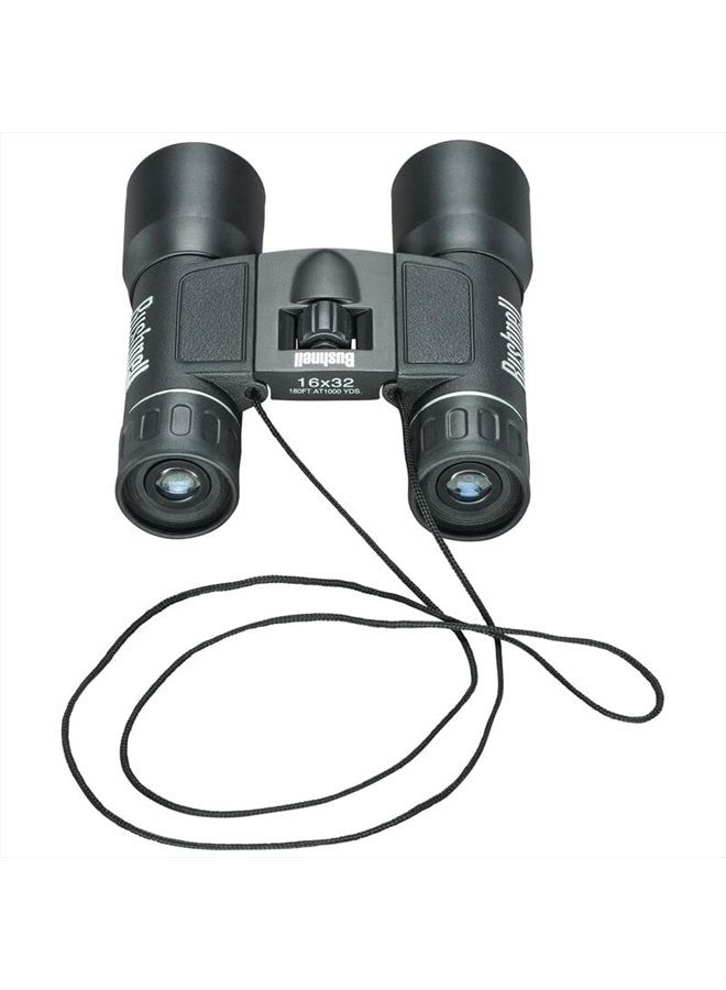 Powerview 10x25 Compact Folding Roof Prism Binocular (Black)