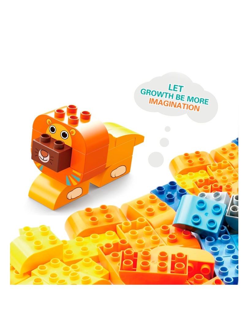 Creative Animals Toy FL1650, 102 Big Blocks Building Set for 3+ Years Old Boys and Girls Who Love Zoo and Nature, Kids Learning and Education Kit