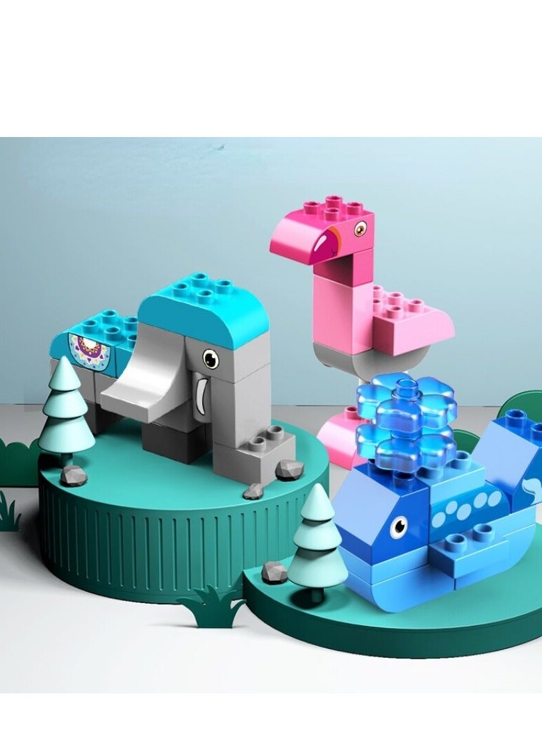 Creative Animals Toy FL1650, 102 Big Blocks Building Set for 3+ Years Old Boys and Girls Who Love Zoo and Nature, Kids Learning and Education Kit