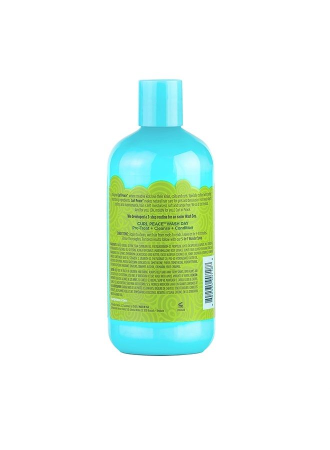 Curl Peace Ultimate Detangling Conditioner - Nourishes & Replenishes, Contains Marshmallow Root Extract, Cocoa Butter & Raw Honey, Sulfate Free, No Animal Testing, 12 oz