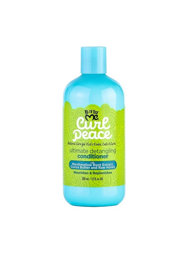 Curl Peace Ultimate Detangling Conditioner - Nourishes & Replenishes, Contains Marshmallow Root Extract, Cocoa Butter & Raw Honey, Sulfate Free, No Animal Testing, 12 oz
