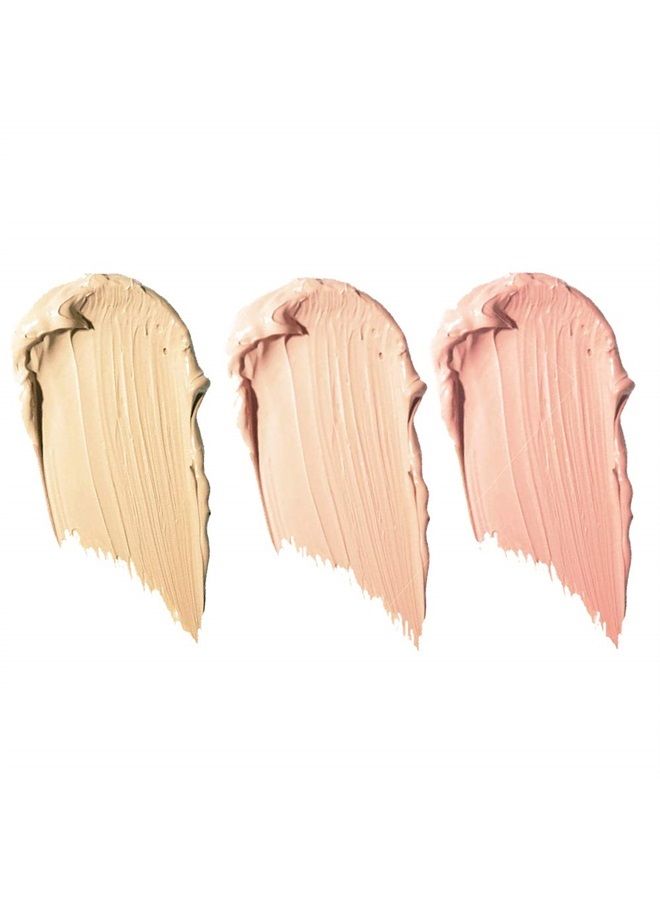 Full Coverage Concealer Palette, Waterproof Concealer Cream, 3 Colors + Brush, by Dermaflage