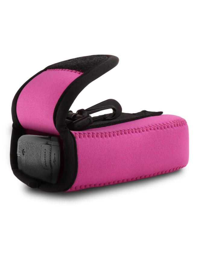 Protective Camera Case With Carabiner For Nikon Coolpix S7000/L32 Pink