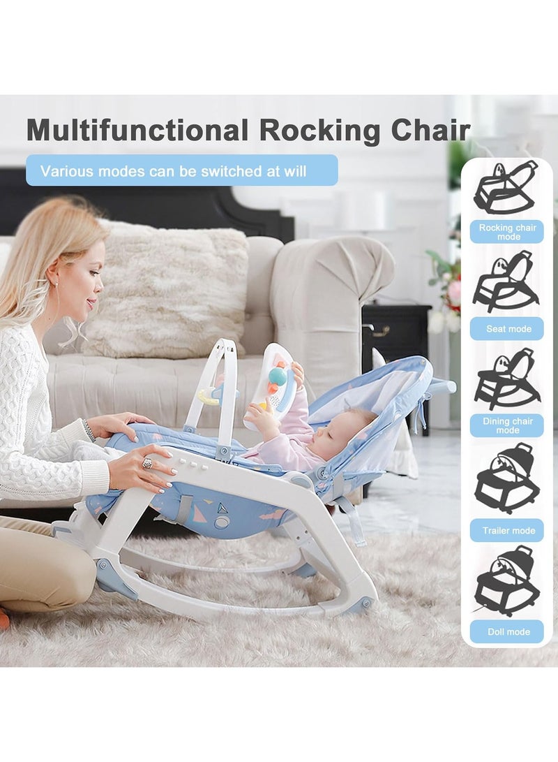 COOLBABY Multi-function Baby Talisman 0-2 Years Old Baby Rocking Chair Baby Sleeping Cradle Bed Newborn Comfort Chair Recliner Dining Chair