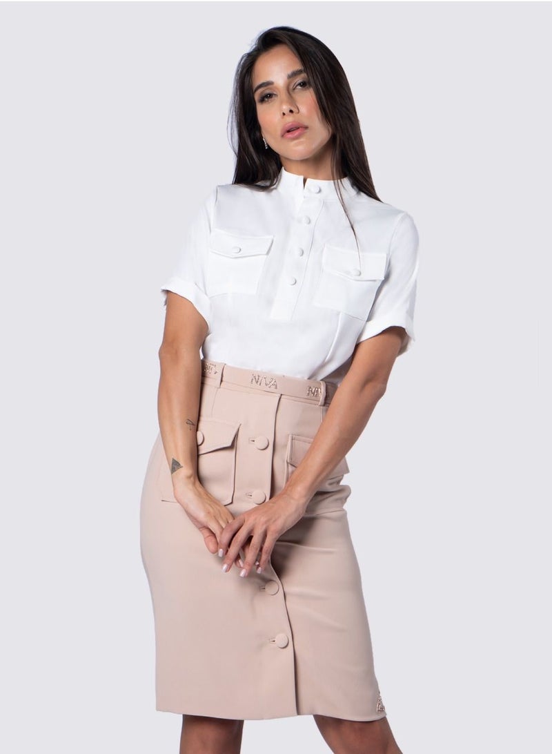 Front Placket Skirt