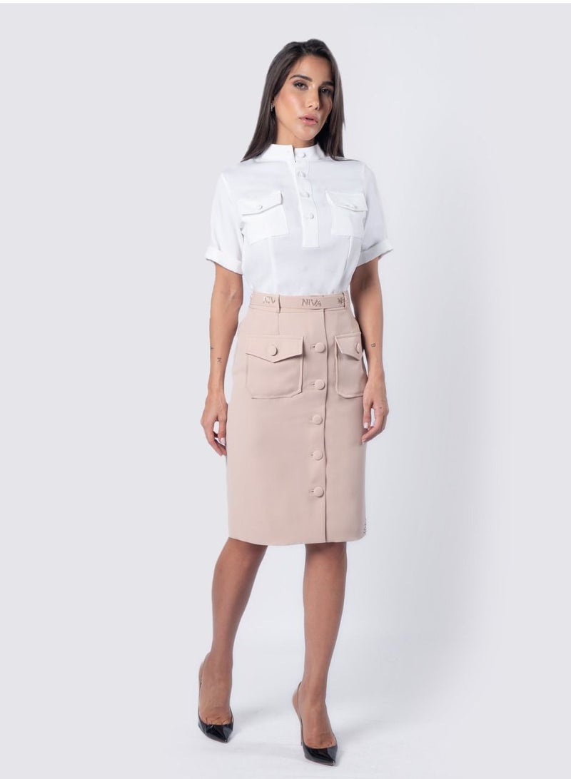 Front Placket Skirt