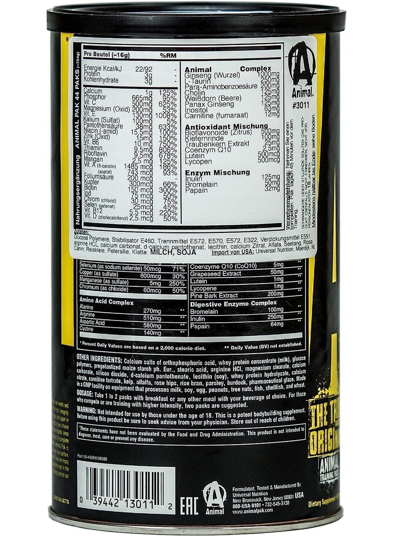 Universal Nutrition Animal Pak, Pack of 44