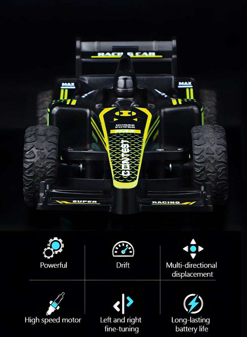 F1 Remote Control Car, Electric RC Car, Rechargeable Remote Control Stunt Car Toys, Children's Simulation Electric Racing Four-wheel Drive Racing