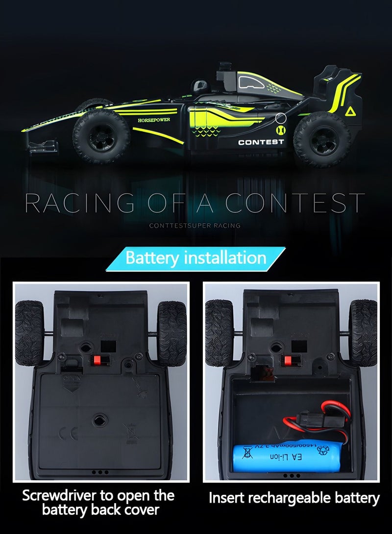 F1 Remote Control Car, Electric RC Car, Rechargeable Remote Control Stunt Car Toys, Children's Simulation Electric Racing Four-wheel Drive Racing