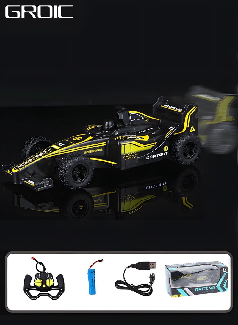 F1 Remote Control Car, Electric RC Car, Rechargeable Remote Control Stunt Car Toys, Children's Simulation Electric Racing Four-wheel Drive Racing