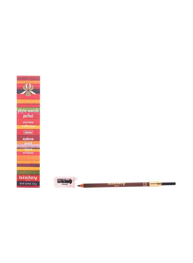 Phyto Sourcils Perfect Eyebrow Pencil With Brush And Sharpener Chatain