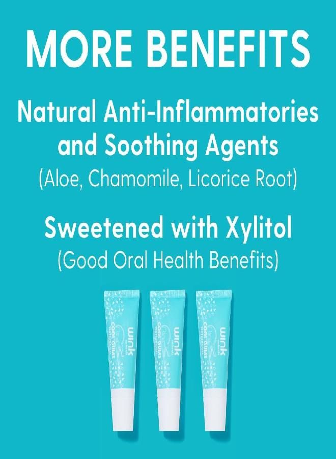 Wink Naturals Baby Teething Relief For Infants And Kids, Cooling, Soothing Natural Gel For Sore Gums And Other Teething Discomfort, May Be Used As A Toddler Training Toothpaste (Twin Pack, 15 ml Each)