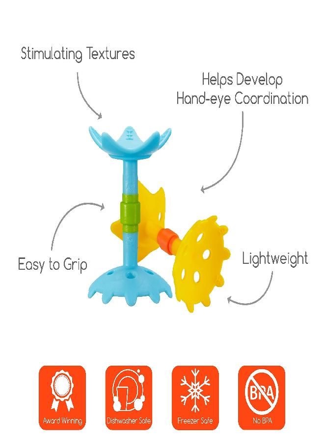 Innobaby EZ Grip Massaging Star Teether Set (Yellow Star and Blue Star)