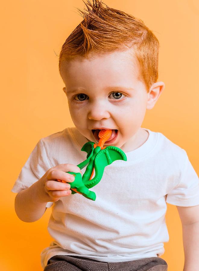 Baby Banana - Mystical Dragon Toothbrush, Training Teether Tooth Brush for Infant, Baby, and Toddler