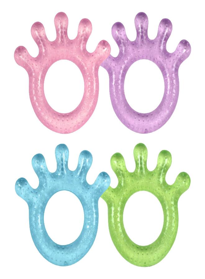 green sprouts Cooling Teether| Soothes gums & promotes healthy oral development |Safer plastic filled with sterilized water,Chill for extra relief,Textured surface to massage gums,2 Count (Pack of 1)
