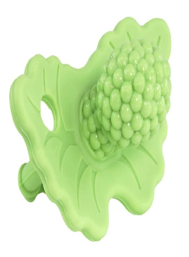 RaZbaby RaZberry Silicone Baby Teether Toy - Berrybumps Soothe Babies Sore Gums - Infant Teething Toy - Hands Free Design - BPA Free - Easy-to-Hold Design - Teething Relief Pacifier - Fruit Shape/Mint