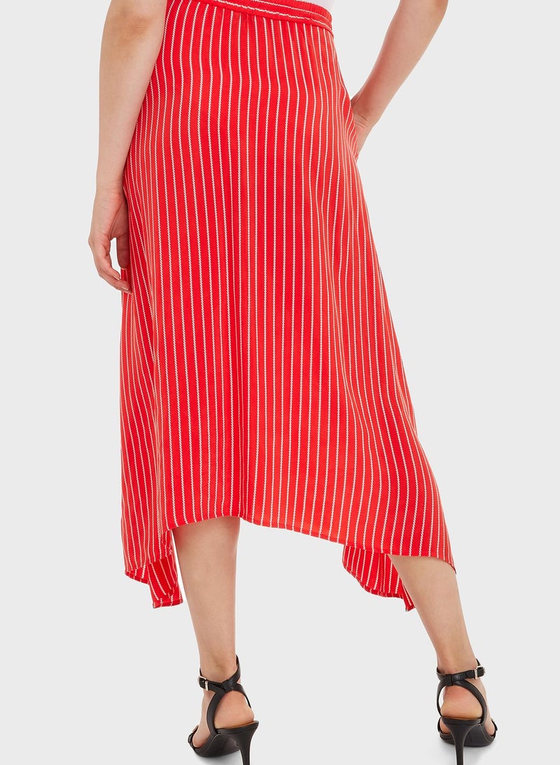 Striped Drawstring Skirts