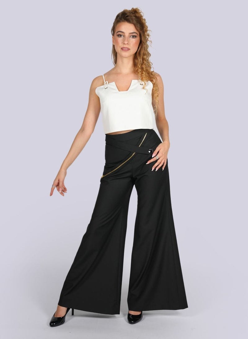 Gazania - Flared Double Flap Pants