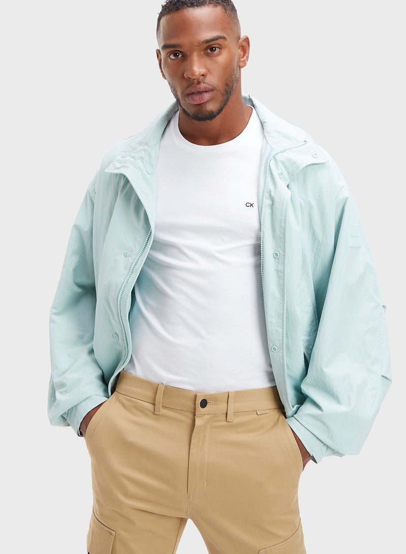 Matt Crinkle Modern Blouson Jacket