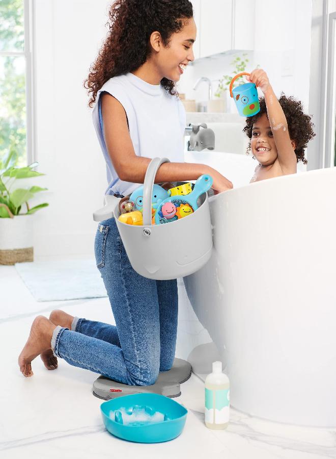 Skip Hop Baby Bath Toy Filled Bucket, Bath Toy & Bucket Gift Set, Grey